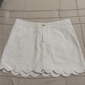 Lilly Pulitzer White Scalloped Skirt